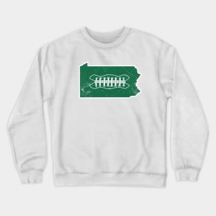 PA Football - White/Green Crewneck Sweatshirt